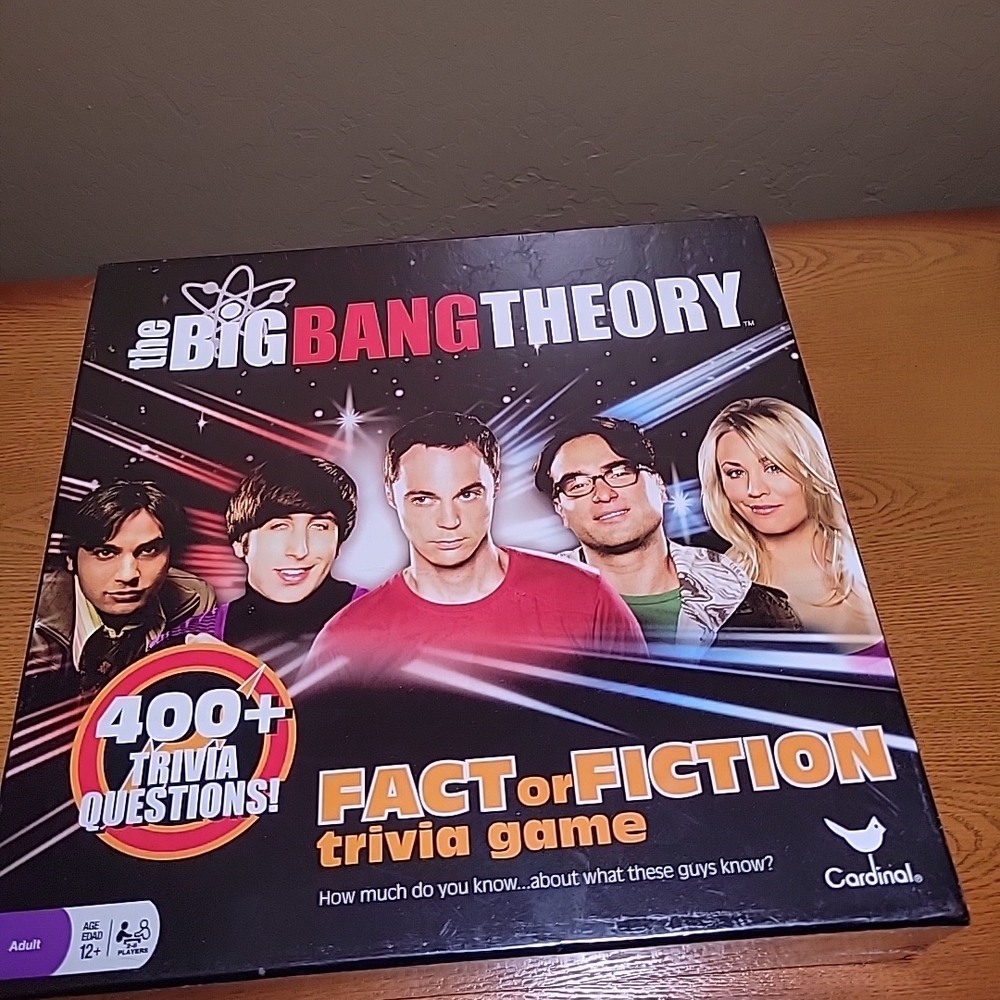 Cardinal The Big Bang Theory Fact or Fiction Trivia Game - Black